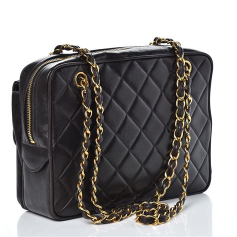 chanel quilted purse black|chanel shoulder bag black.